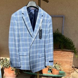 Tommy Hilfiger gray plaid jacket, new with tags… 44R